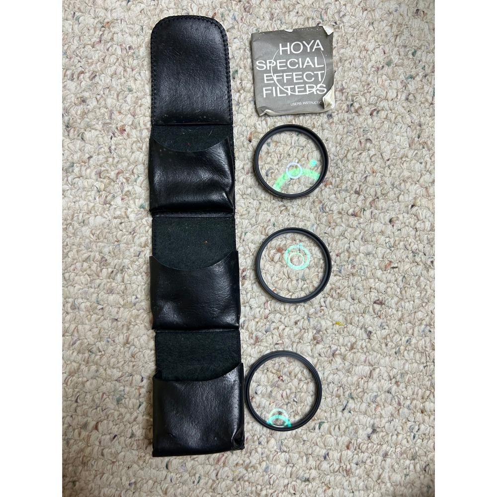 Hoya HMC 52mm Close-Up Filter Set +1 +2 +4 Macro Lens Kit with Case Japan